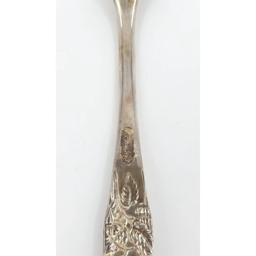 Vintage Ornate Silver Plated Cake Server Made in Italy Engraved Pie Slicer 11.5